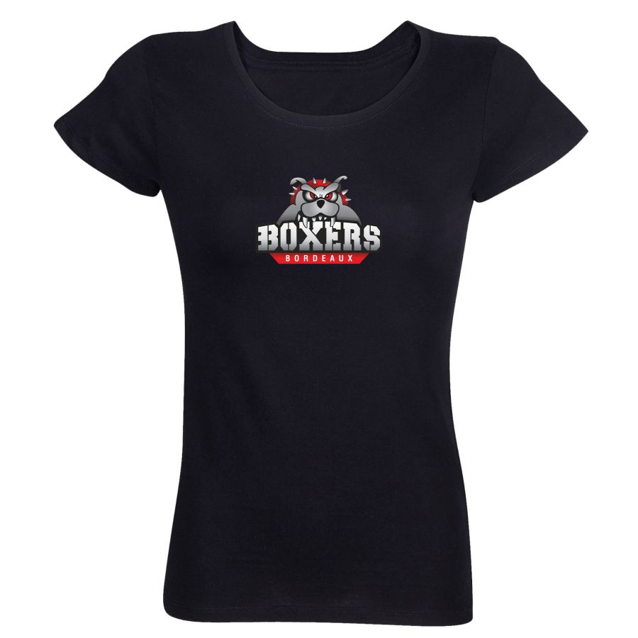 T-shirt Femme Ligue Magnus Noir Bordeaux Boxers