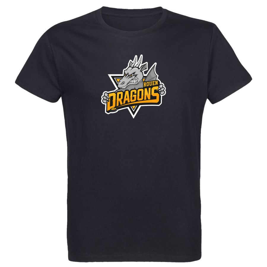 T-shirt Homme Ligue Magnus Noir Rouen Dragons