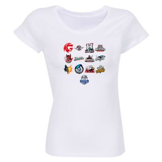 T-shirt femme blanc logo équipe