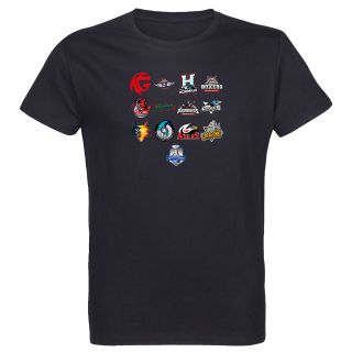 T-shirt homme noir logo équipe